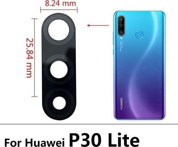 Tkgz Huawei P30 LİTE Arka Kamera Camı Lens Yapışkanlı - Image 1