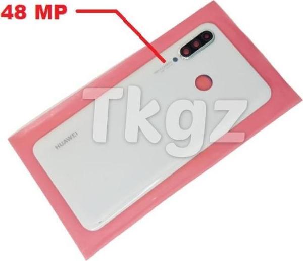 Tkgz Huawei P30 Lite Arka Pil Batarya Kapağı ( Kamera Lensli 48 MP) BEYAZ - Image 1