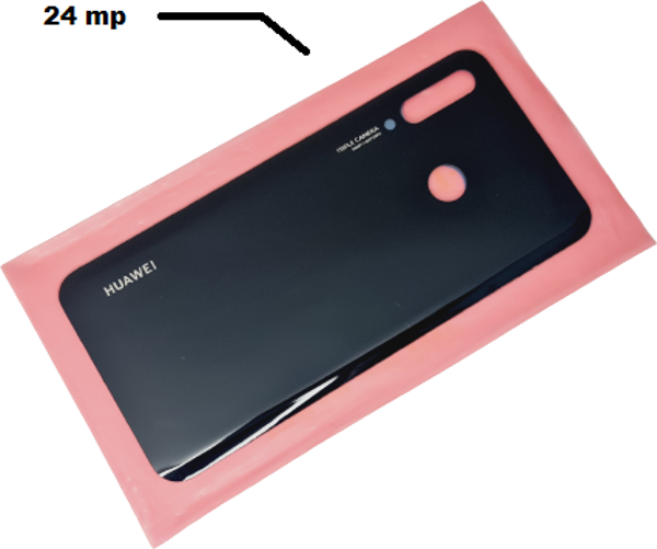 Tkgz Huawei P30 Lite Arka Pil Batarya Kapağı (24 MP) SİYAH - Image 1