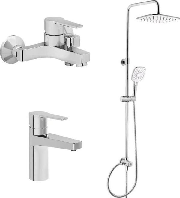 Artema Nora S Banyo Bataryası + Lavabo Bataryası + Artema 3S Duş Sistemi - Image 1