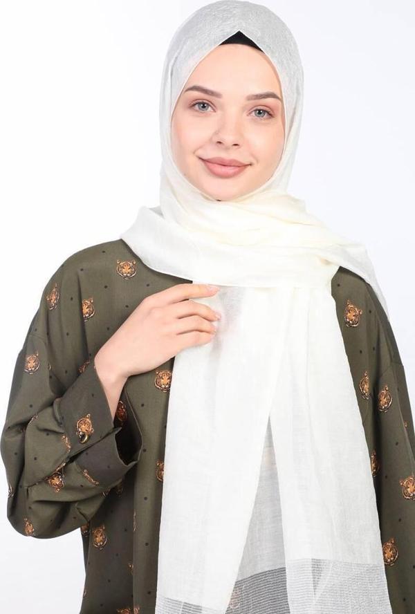 Miray Yeni İnci Şal Krem - Image 1