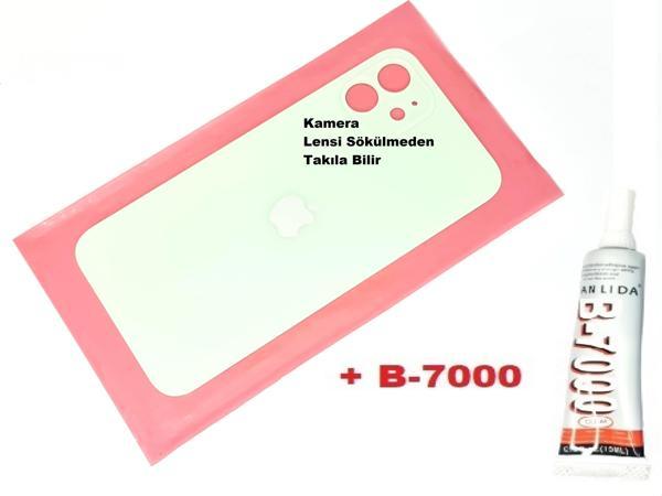 Tkgz İphone 12 Arka Pil Batarya Kapağı (CAM+B-7000) YEŞİL - Image 1