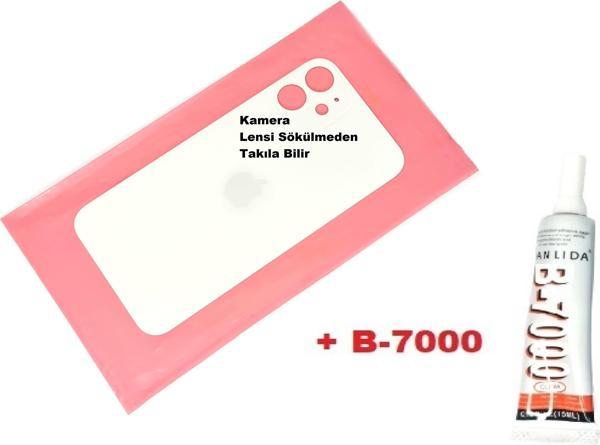 Tkgz İphone 12 MİNİ Arka Pil Batarya Kapağı (CAM+B-7000) BEYAZ - Image 1