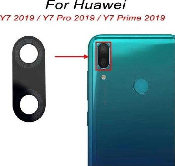 Tkgz Huawei Y7 2019 Arka Kamera Camı Lens Yapışkanlı - Image 1