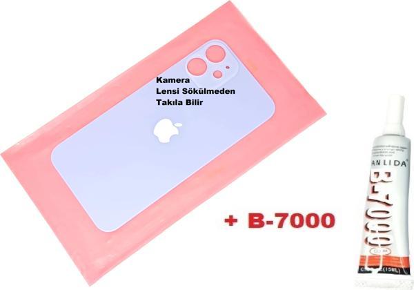 Tkgz İphone 12 MİNİ Arka Pil Batarya Kapağı (CAM+B-7000) MAVİ - Image 1