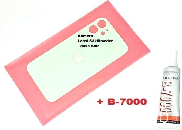 Tkgz İphone 12 MİNİ Arka Pil Batarya Kapağı (CAM+B-7000) YEŞİL - Image 1