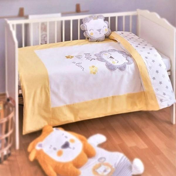 Bibaby Lion Bebek Nevresim Seti 69100 Sarı - Image 1
