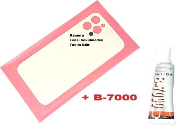 Tkgz İphone 12 PRO Arka Pil Batarya Kapağı (CAM+B-7000) GOLD - Image 1