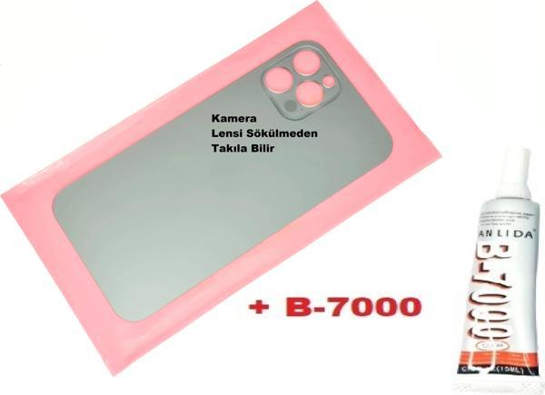 Tkgz İphone 12 PRO Arka Pil Batarya Kapağı (CAM+B-7000) YEŞİL - Image 1