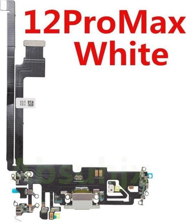 Tkgz İphone 12 PRO MAX FULL Şarj Soketi (BEYAZ) - Image 1