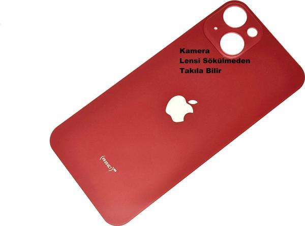 Tkgz İphone 13 Arka Pil Batarya Kapağı (CAM) Kırmızı - Image 1