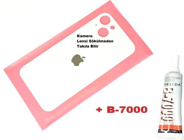 Tkgz İphone 13 Arka Pil Batarya Kapağı (CAM+B-7000) BEYAZ - Image 1