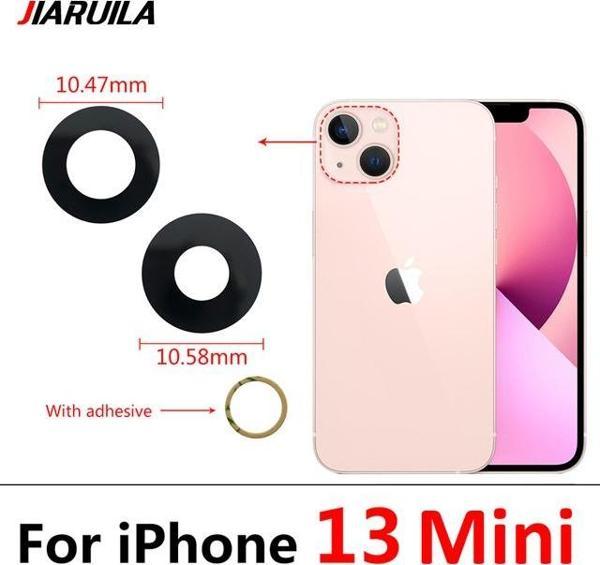 Tkgz İphone 13 MİNİ 2 Lİ Arka Kamera Camı Lens Yapışkanlı - Image 1