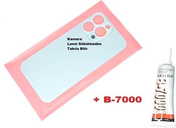 Tkgz İphone 13 PRO Arka Pil Batarya Kapağı (CAM+B-7000) MAVİ - Image 1