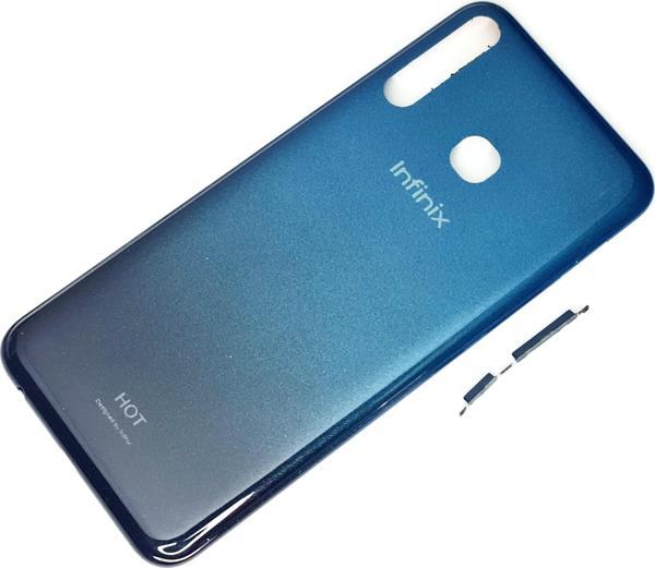 Tkgz İnfinix Hot 8 KASA Arka Pil Batarya Kapağı SİYAH MAVİ - Image 1