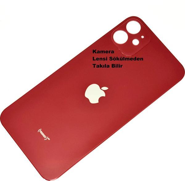 Tkgz İphone 11 Arka Pil Batarya Kapağı (CAM) Kırmızı - Image 1