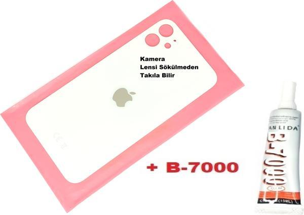 Tkgz İphone 11 Arka Pil Batarya Kapağı (CAM+B-7000) BEYAZ - Image 1