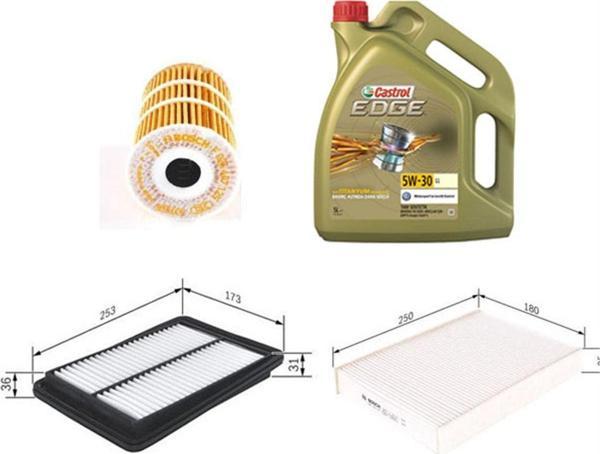Bosch Filtre Seti Nissan Qashqai 2014-2019 Dizel 1.6 - 3'Lü Set + Castrol 5W30 Edge 5 Lt - Image 1
