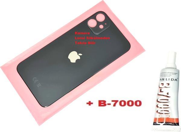 Tkgz İphone 11 Arka Pil Batarya Kapağı (CAM+B-7000) SİYAH - Image 1