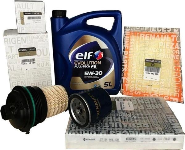 Elf Renault Megane 4 Yağ Bakım Filtre Seti 1.5 Dci Dizel  5W30 - Image 1