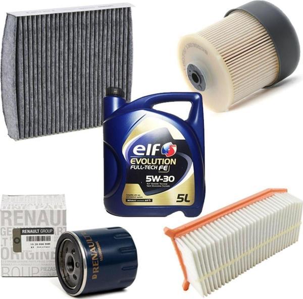 Elf Clio 4 Uyumlu Yağ Bakım Filtre Seti 1.5 Dci Hava Yağ Polen Mazot 5W30 - Image 1
