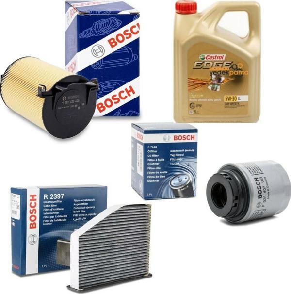 Bosch Volkswagen Jetta 1.2 Tsı Periyodik Yağ Bakım Filtre Seti+Castrol Edge 5W30 4Lt 2023 - Image 1