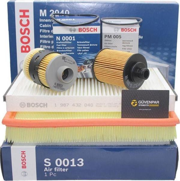 Bosch Opel Astra H 1.3 Dizel Motor Bakım Filtre Seti (Pimli Tip Yağ Filtresi) Marka - Image 1
