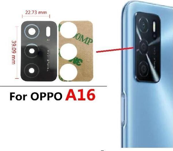 Tkgz OPPO A16 Arka Kamera Camı Lens Yapışkanlı - Image 1