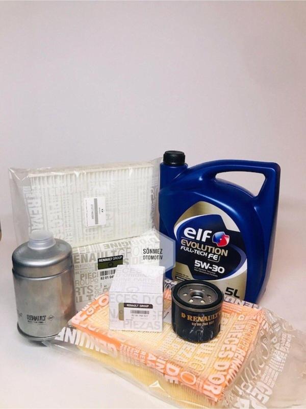 Oem Elf Fultech 5W30 5Lt +Fluence 1.5 Dcı Filtre Bakım Seti ( Hava Yağ Polen Mazot Filtresi - Image 1