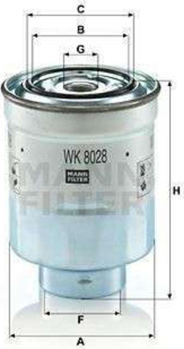 Mann Wk8028Z - Yakıt Fıltresı Toyota Aurıs I E150 1.4 D-4D - Image 1
