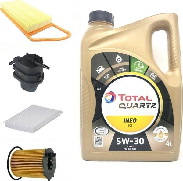 Total Quartz Ineo Ecs 5W-30 Partiküllü Motor Yağı Peugeot 207 1.4 Dizel Yağ Bakım Seti - Image 1