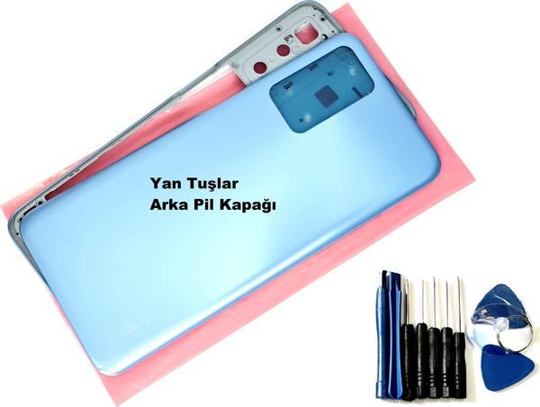 Tkgz Oppo A16 ORJ kasa Arka Pil Batarya Kapağı (TAMİR SETİ) MAVİ - Image 1