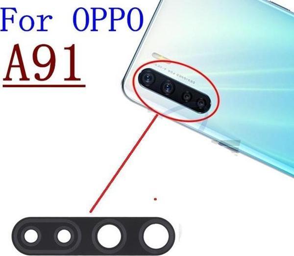 Tkgz OPPO A91 Arka Kamera Camı Lens Yapışkanlı - Image 1