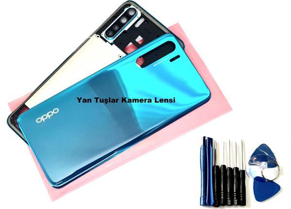 Tkgz Oppo A91 FULL ORJ KASA Arka Pil Batarya Kapağı (TAMİR SETİ) MAVİ - Image 1