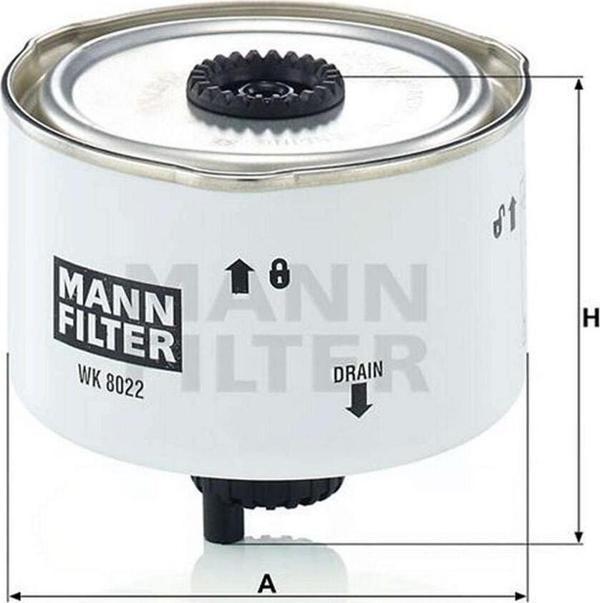 Mann Yakıt Filtresi Landrover Dıscovery 2.7Td 3.0Td 3.0Sdv6 Rangerover Sport 2.Td 3.0Td 3.0T6 Wk8022 - Image 1