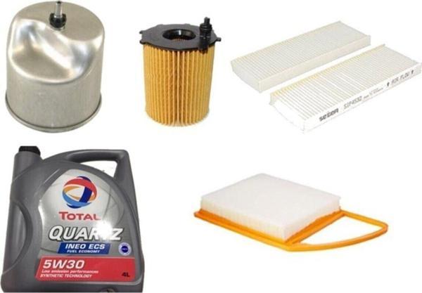 Total İneo Ecs 5W30 Dpf 4Lt Citroen C_Elysee 1.6 Hdı Filtre Bakım Seti Orijinal - Image 1