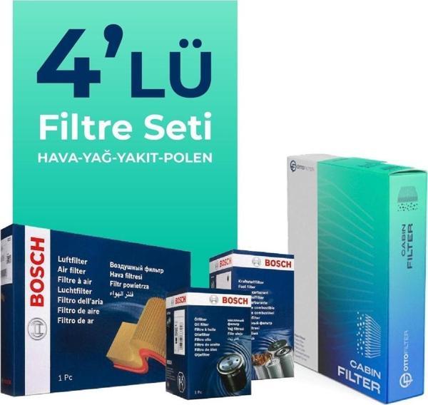 Bosch Peugeot 508 1.5 Uyumlu Bluehdı Filtre Bakım Seti 2019-2022 4 Lü Polen Ithal - Image 1
