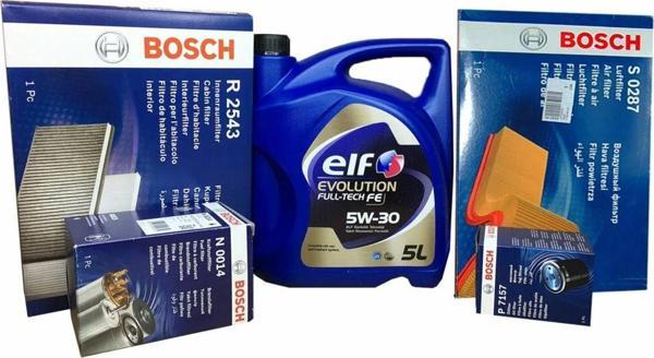 Bosch Fıltre Bakım Seti Seat Leon 1.6 Tdi 2013-2017 + Elf Dpf Li 5Lt 5W30 Motor Yağı 2023 Üretim - Image 1