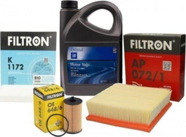 Filtron Opel Corsa D (1.2 / 1.4) Benzinli Periyodik Bakım Seti Gm 5W30 4Lt Yag (Fıltron) - Image 1
