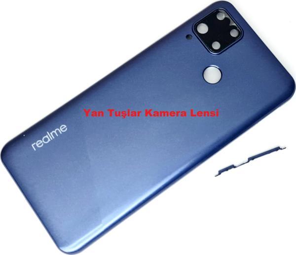 Tkgz Oppo Realme C15 kasa Arka Pil Batarya Kapağı MAVİ - Image 1
