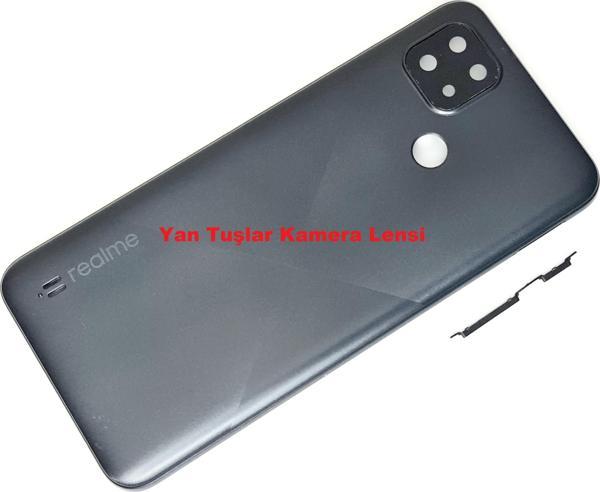 Tkgz Oppo Realme C21 kasa Arka Pil Batarya Kapağı SİYAH - Image 1