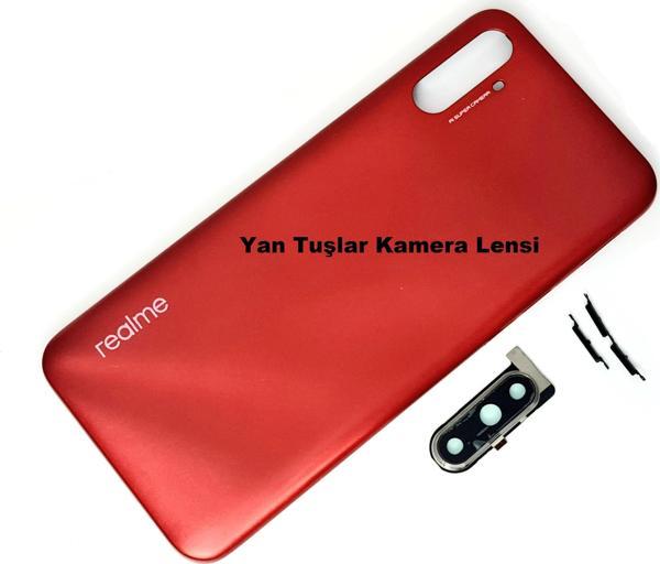 Tkgz Oppo Realme C3İ Kasa Arka PİL Batarya Kapağı KIRMIZI - Image 1
