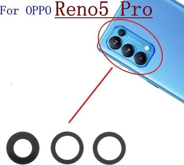 Tkgz OPPO RENO 5 PRO Arka Kamera Camı Lens Yapışkanlı - Image 1