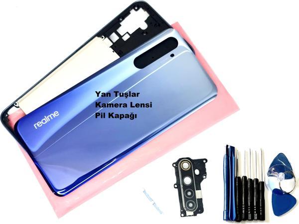 Tkgz Oppo Reno 6 FULL ORJ KASA Arka Pil Batarya Kapağı (TAMİR SETİ) MAVİ - Image 1