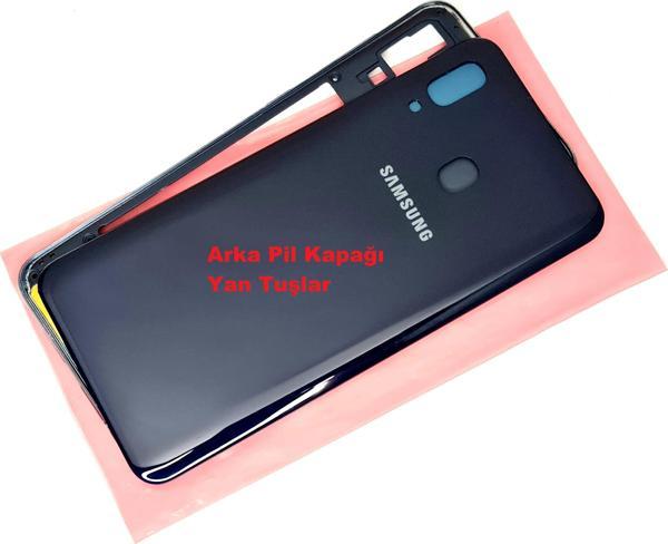 Tkgz Samsung Galaxy A20 A 205 Kasa Arka Pil Batarya Kapağı LACİVERT - Image 1