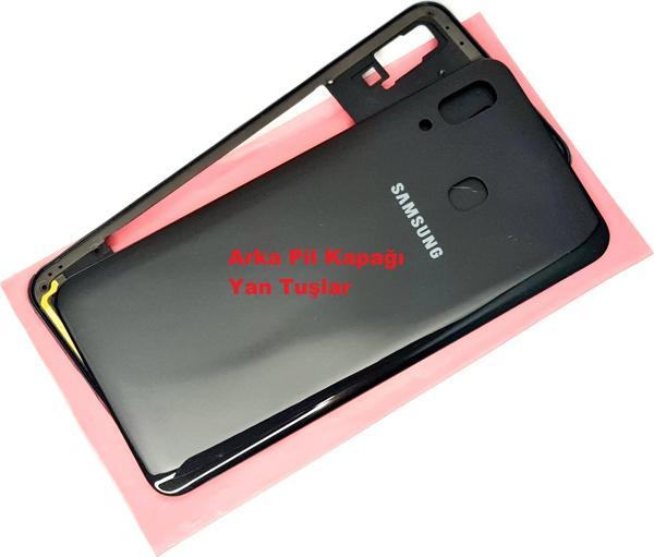 Tkgz Samsung Galaxy A20 A 205 Kasa Arka Pil Batarya Kapağı SİYAH - Image 1