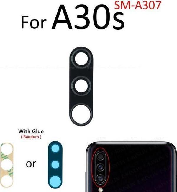 Tkgz Samsung Galaxy A30S Arka Kamera Camı Lens Yapışkanlı - Image 1
