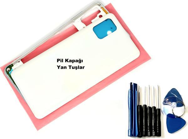 Tkgz Samsung Galaxy A31 (A315) FULL ORJ KASA Arka Pil Batarya Kapağı (TAMİR SETİ) BEYAZ - Image 1