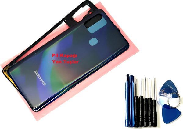 Tkgz Samsung Galaxy A31 A315 KASA Arka Pil Batarya Kapağı (TAMİR SETİ) SİYAH - Image 1