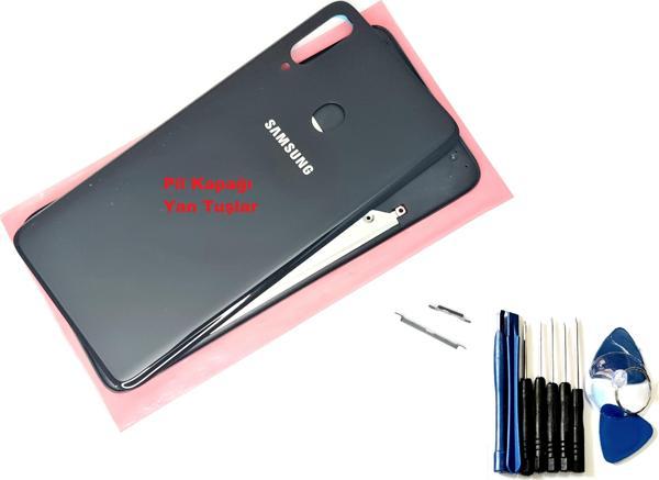 Tkgz Samsung Galaxy A20S KASA Arka Pil Batarya Kapağı (TAMİR SETİ) SİYAH - Image 1